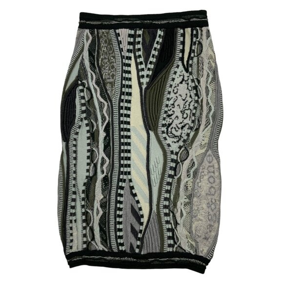 COOGI X Rag & Bone Merino Wool Skirt XXS 2XS Flynt Green 3D Knit Straight Fit - Picture 1 of 12